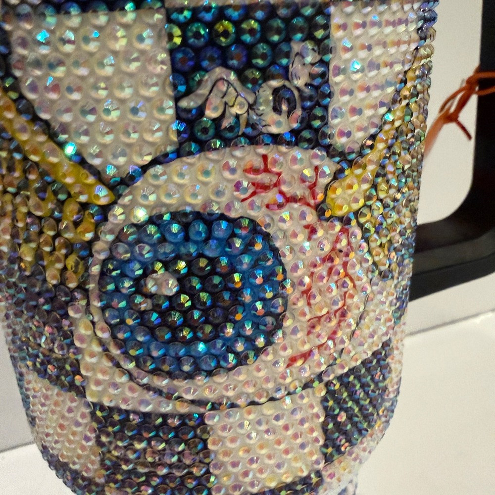 Von Dutch Rhinestone‎ Checkered Eyeball Tumbler Handle Cup NWT Bling